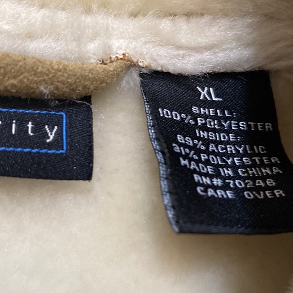 Faux Leather & Fur Zip Up Coat XL - Picture 11 of 13